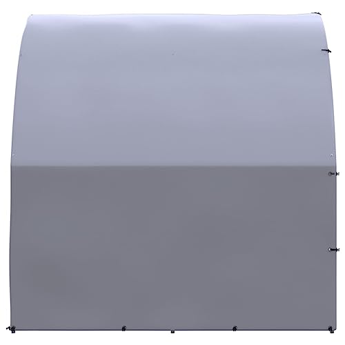 Spacious Outdoor Chicken Coop - Galvanized Steel Silver Rectangular Hutch for Hens, Ducks, Rabbits, Bunnies & Small Pets - Durable Animal House for Safe Living