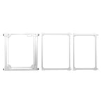 Acrylic Pet Gate for Stairs & Doorways, Freestanding Safe BER with Auto Close, Wall Protectors, Easy Install, Adjustable 73-84.9 X 77cm, &