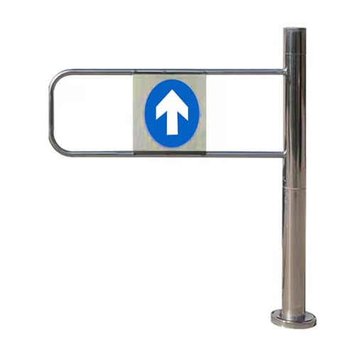 Universal Stainless Steel Safety Barrier - Rotating Gate for Supermarket Doors - Fits 90 x 100 cm Doors - Secure Access Control Solution
