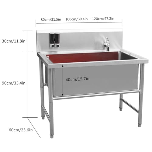 Dog Grooming Bath Tub Professional Dog Shower Tub,Stainless Steel Pet Bathing Tub,Dog Bathing Station,Dog Washing Station,Large Dog Wash Tub,Professional Dog Grooming Tub,with Pull-Out Fauce