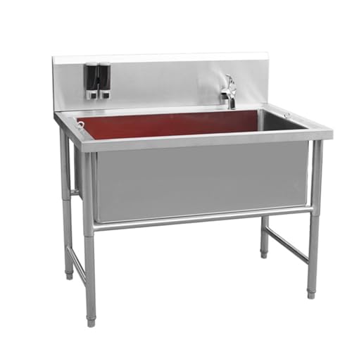 Dog Grooming Bath Tub Professional Dog Shower Tub,Stainless Steel Pet Bathing Tub,Dog Bathing Station,Dog Washing Station,Large Dog Wash Tub,Professional Dog Grooming Tub,with Pull-Out Fauce