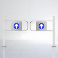 Self-closing swing gate for commercial security and traffic control, durable and reliable barrier for safe access in high traffic areas