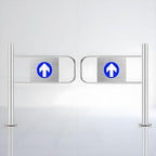 Self-closing swing gate for commercial security and traffic control, durable and reliable barrier for safe access in high traffic areas