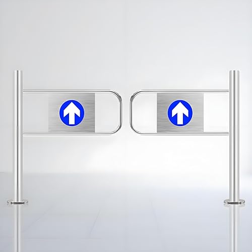 Self-closing swing gate for commercial security and traffic control, durable and reliable barrier for safe access in high traffic areas