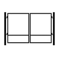 Wrought Iron Driveway Gate Kit - 9 ft 0 in, Dual Swing, No Pickets