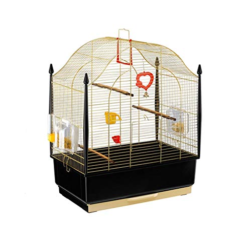 Bird Cage Bird Cage Stainless Steel Large Parrot Thrush Pigeon Villa Portable Small Sized Birds Travel Cage Pet Home Birdcages Decor,A