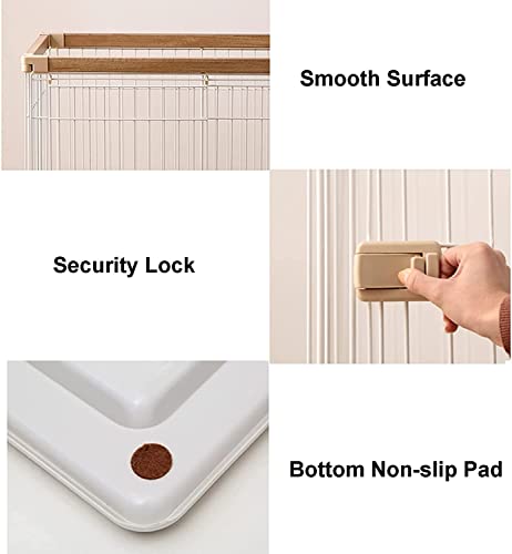 pet Crate Dog Cage Crate, 47" Extra Large Dog Kennels with Safety Doors, Indoor Dog House for Medium Small Dog and Cat for Training