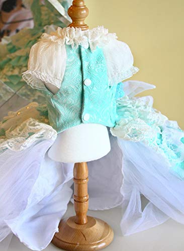 Princess Pet Dog Wedding Dress Cats Dress Puppy Skirt Clothes Pet Tutu Skirt Bride Costume Supplies (Size : Large) (XX)