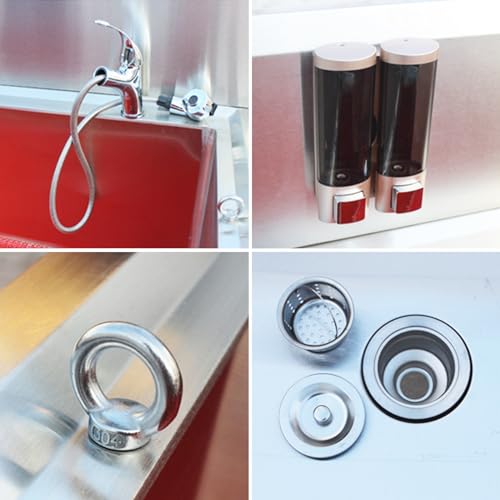 Dog Grooming Bath Tub Professional Dog Shower Tub,Stainless Steel Pet Bathing Tub,Dog Bathing Station,Dog Washing Station,Large Dog Wash Tub,Professional Dog Grooming Tub,with Pull-Out Fauce