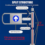 One-Way Traffic Door，Automatic Rebound Swing GateAutomatic Metal Safety Barrier - 60x100 cm Spring-Loaded Swing Gate for Supermarkets & Warehouses, Ideal for Pedestrian Access, Security, Cro