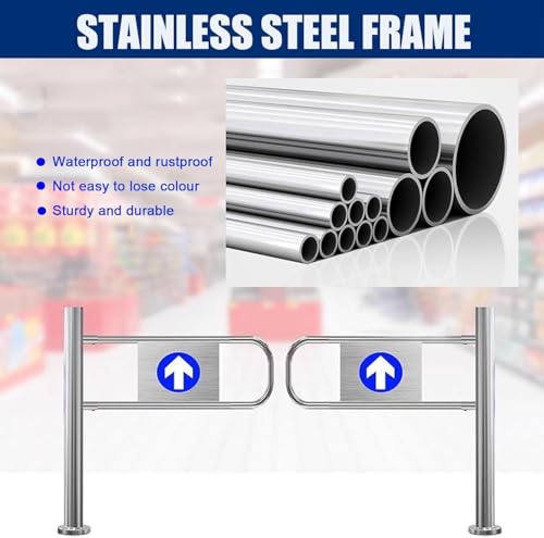 Self-closing swing gate for commercial security and traffic control, durable and reliable barrier for safe access in high traffic areas