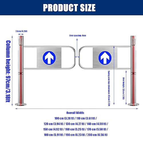 Self-closing swing gate for commercial security and traffic control, durable and reliable barrier for safe access in high traffic areas