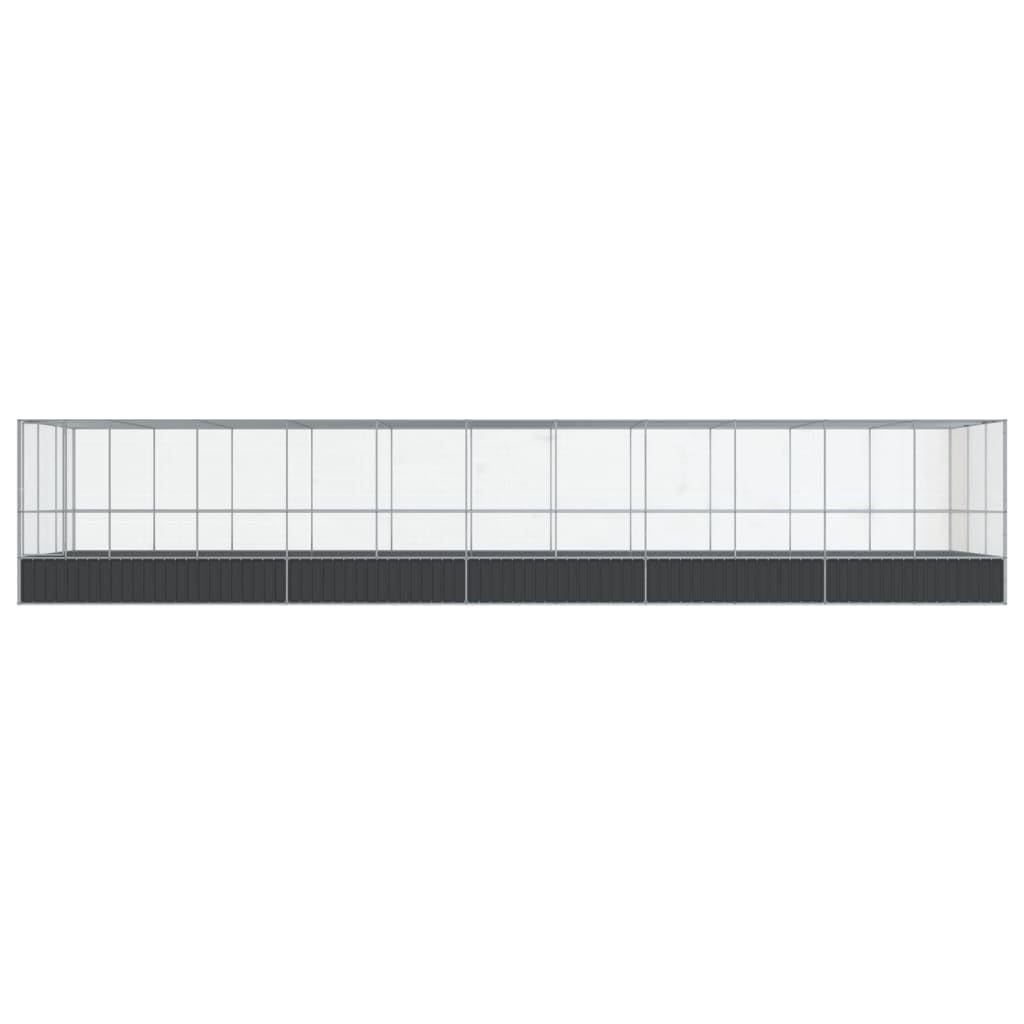 Galvanized Steel Large Flight King Bird Cage with Extension, Steel Outdoor Aviary, Outdoor Indoor Large Bird Cage Aviary Pet House for Cockatiels African Parakeets, 448.4"x120.9"x83.5",-318