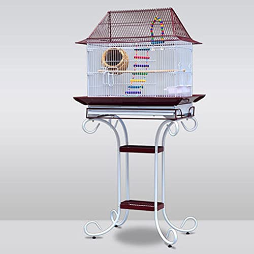 Bird Cage Household Parrot Cage Pet Cage Ling Tiger Skin Cage Can Be Decorated Separately Suitable for Small Parrot Canary Pet Supplies,