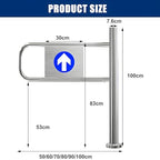 One-Way Traffic Door，Automatic Rebound Swing GateAutomatic Metal Safety Barrier - 60x100 cm Spring-Loaded Swing Gate for Supermarkets & Warehouses, Ideal for Pedestrian Access, Security, Cro