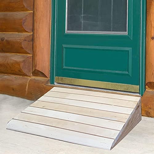 Extra Wide Dog Ramps for Cars, Wooden Threshold & Curb Ramps, Anti-Skid Door Transition Ramp for Wheelchairs & Mobility Scooters, Heavy Duty Pet Access Solution