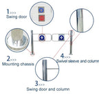 Swing Safety Gate,Stainless Steel Safety Gate - Durable Manual Swing Barrier for Secure Entry Control, Perfect for Home, Office & Outdoor Use, Weather-Resistant & Long-Lasting