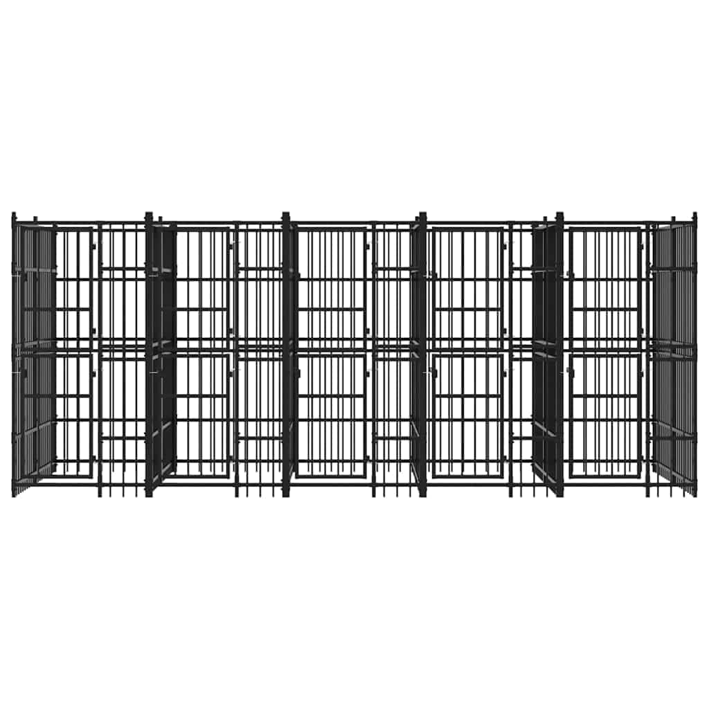 Outdoor Dog Kennel, 189x76x79 Inch Steel Pet Playpen