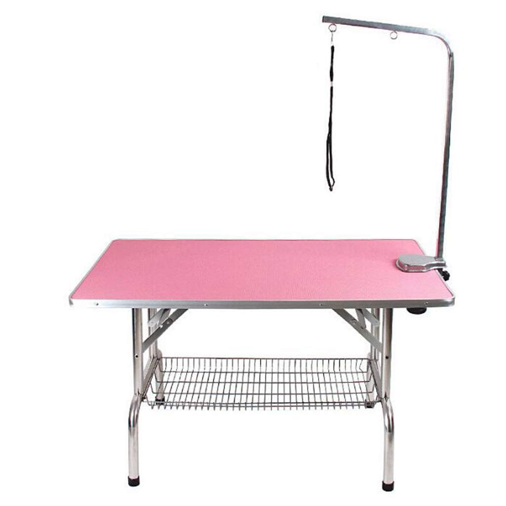 Pet Supplies Grooming Table Dog, Foldable Non-slip Surface Pet Beauty Desk with Accessories Tray
