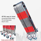 Expandable Retractable Traffic Barrier Gate, 3.6FT/4.9FT Height, Stainless Steel Safety Fence for Schools, Malls, Gas Stations - Silver, 1.5x5m
