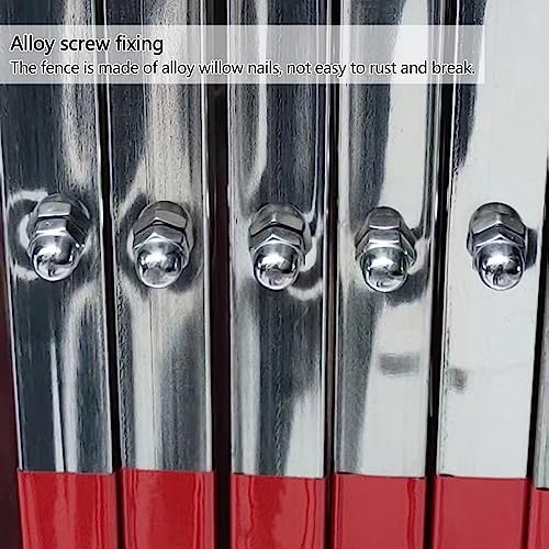 Expandable Retractable Traffic Barrier Gate, 3.6FT/4.9FT Height, Stainless Steel Safety Fence for Schools, Malls, Gas Stations - Silver, 1.5x5m