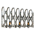 Expandable Security Barricade, Portable Traffic Gate for Driveways, 35.5 Inch High Mobile Folding Fence for Outdoor Road Construction, Silver 8x0.9m