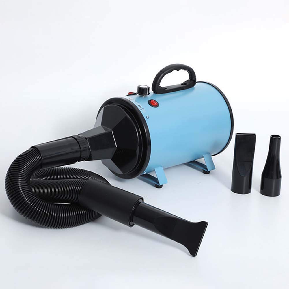 Dog Dryer, 2200W/3.2Hp Motor Stepless Adjustable Speed Dog Hair Dryer Pet Hair Force Dryer Dog Grooming Dryer, Reduce Noise, Heat Insulation (Color : Blue)