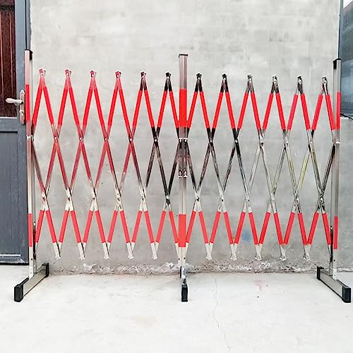 Retractable Stainless Steel Traffic Barrier, Foldable Door with Extendable Metal Posts, Ideal for Garages, Schools, Malls - P-Silver-5m Safety Solution