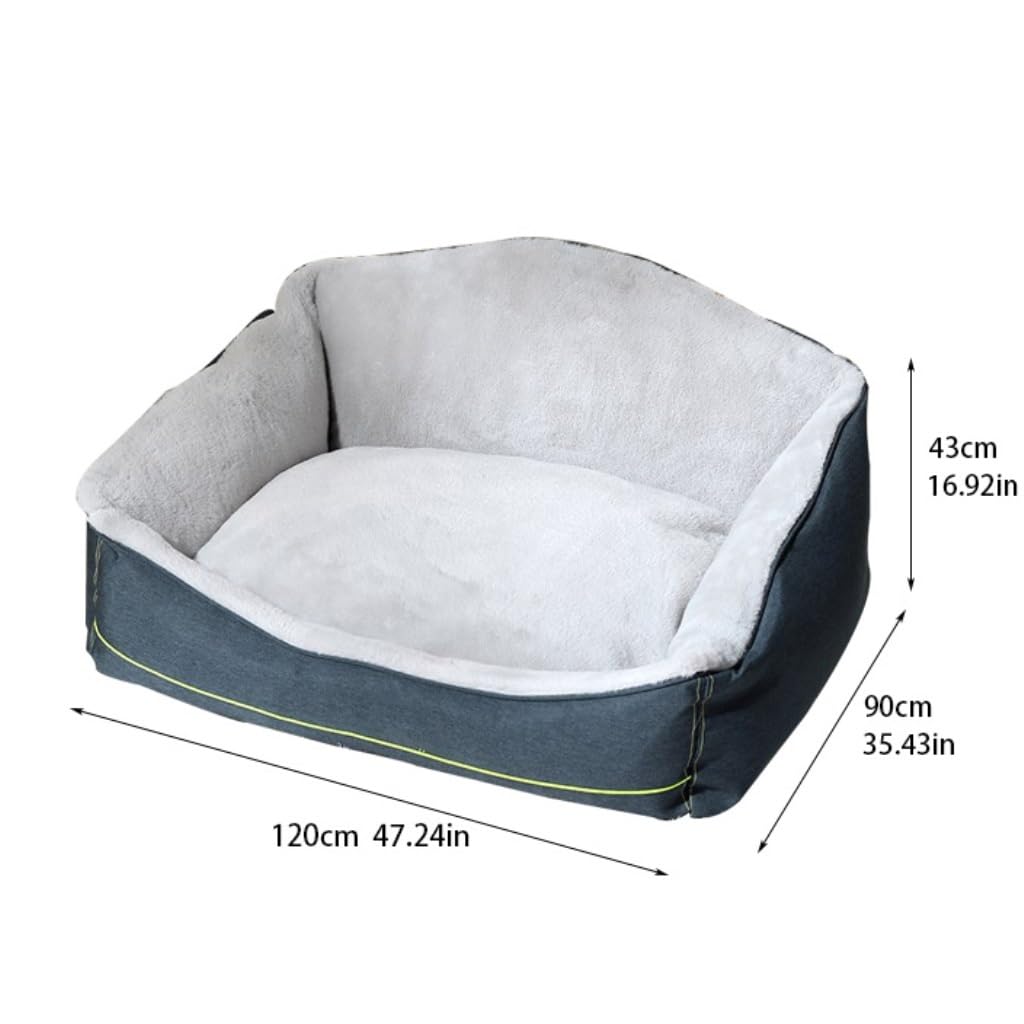 TOWINE Pet Bed Kennel Autumn and Winter Soft Warm Large Dog Detachable Washable Dog Mattress Sofa Pet Supplies Dog Bed Dog Sofa (Color : One Color, Size : 120cm*90cm*43cm)