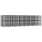 Large Outdoor Dog Kennel, Heavy Duty Powder-Coated Steel Pet Playpen for Big Breeds, Weatherproof Exercise Enclosure for Backyard, 302.4L x 75.6W x 78.7H inches