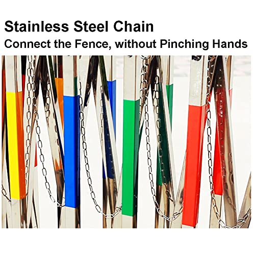 Telescopic Traffic Fence Folding Portable Scissor Gate,Expandable Barrier Gate Folding Barricade Stainless Steels Security Gate Traffic Fence for Driveway, Garage, Quickl,Multicolor-1.5x10m