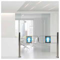 Stainless Steel Automatic Swing Gate - 97cm / 38" Self-Closing Barrier Door - 1-Way Supermarket Entrance Door for Libraries, Stores, Hallways, and Malls(130 cm)