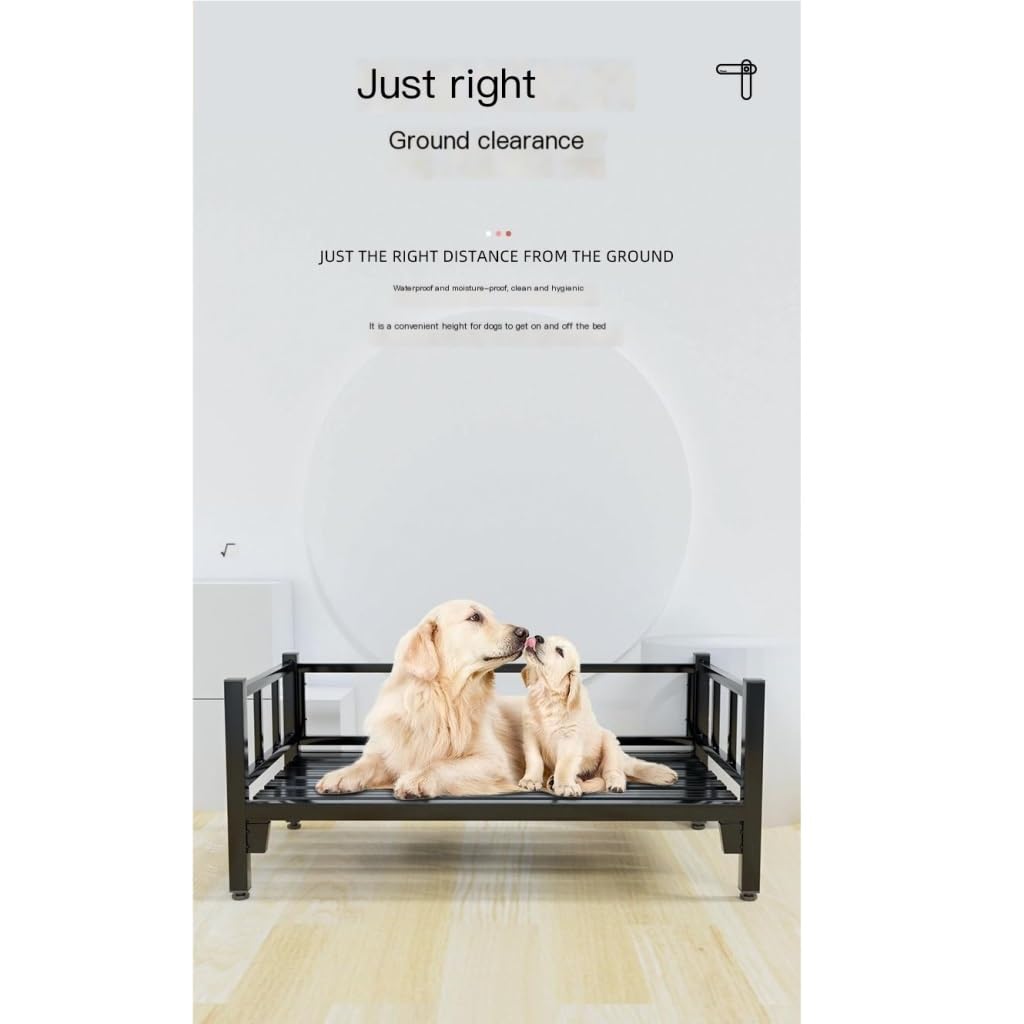 Pet Bed Dog Kennel Universal for All Seasons Winter Warm Cat Bed Off The Ground Dog Bed Pet Supplies Dog Camp Bed Pet Beds for Cats(White,XL120*65CM)