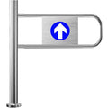 Safety Swing Gate - Spring-Loaded Metal Gate for Security Self-Closing Door for Warehouse and Shop 70x100cm