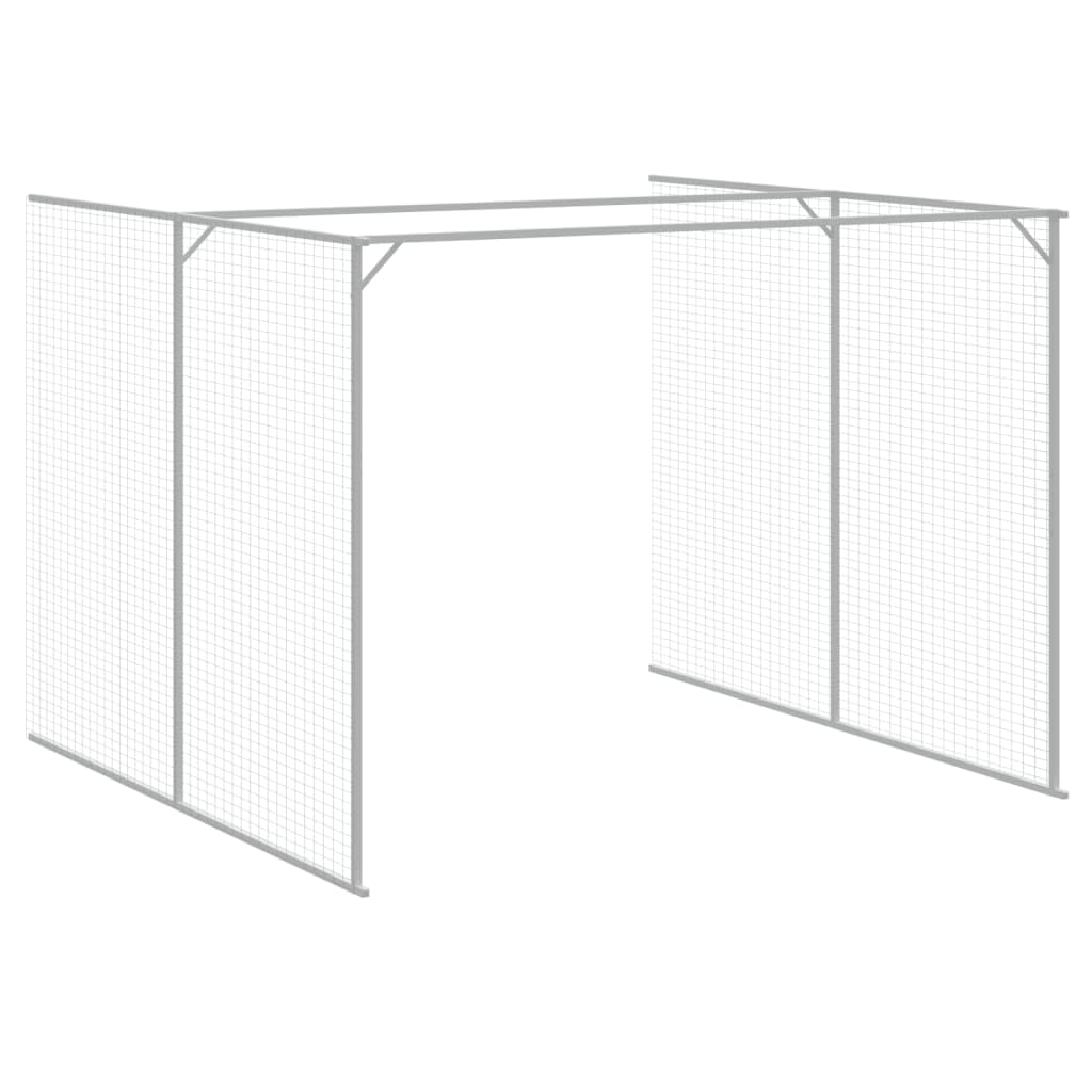 Homgoday Dog House with Run Anthracite 214x1069x181 cm Galvanised Steel, Outdoor Indoor Pet Puppy Dog House, Home Shelter Kennel Pet Shelter Type1 Animals & Pet Supplies