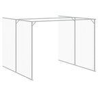 Homgoday Dog House with Run Anthracite 214x1069x181 cm Galvanised Steel, Outdoor Indoor Pet Puppy Dog House, Home Shelter Kennel Pet Shelter Type1 Animals & Pet Supplies