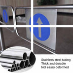 Stainless Steel Automatic Swing Gate - 97cm / 38" Self-Closing Barrier Door - 1-Way Supermarket Entrance Door for Libraries, Stores, Hallways, and Malls(130 cm)