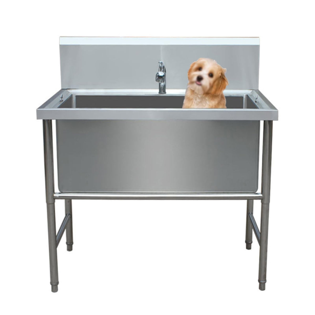 Dog Grooming Tub,Stainless Steel Dog Bath Station,Pet Dog Bathtub, Dog Pet Washing Grooming Station for Home,Dog Shower Tub, Dog Wash Sink Station for Large & M,120cm/47in