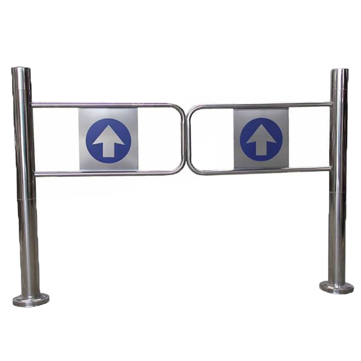 Swing Safety Gate,Automatic Closing Safety Swing Gate, 80×97 cm Silver Access Control for Supermarkets, Warehouses & Libraries, Durable 1-Way Security Solution for Entrances