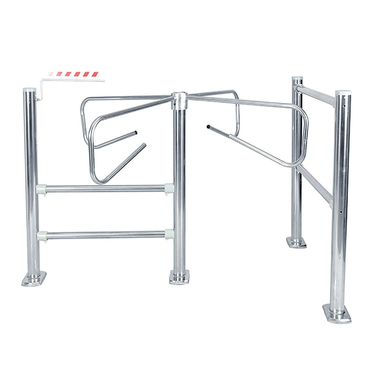 Manual Swing Turnstile Gate, Stainless Steel Security Barrier for Entrance Control in Commercial Spaces