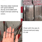 Retractable Stainless Steel Traffic Barrier, Foldable Door with Extendable Metal Posts, Ideal for Garages, Schools, Malls - P-Silver-5m Safety Solution