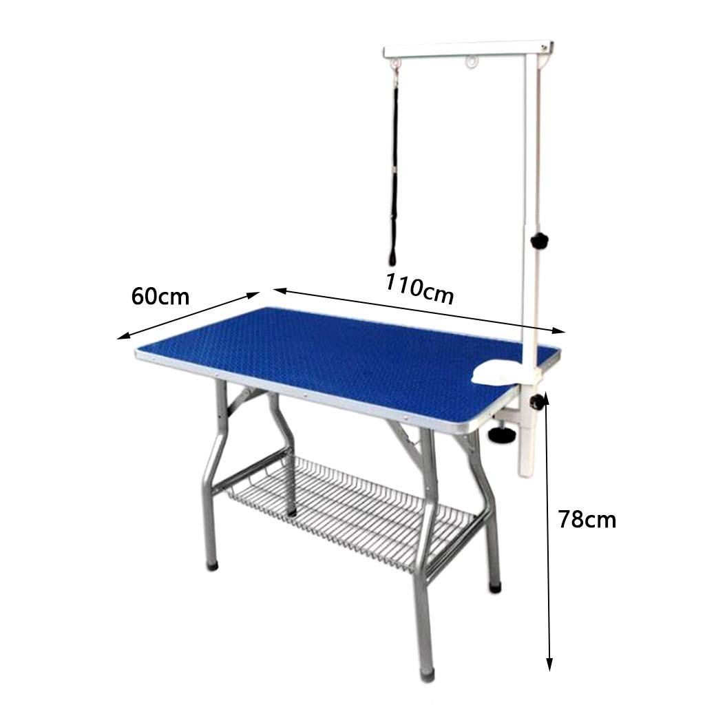 Pet Supplies Pet Grooming Table Dog, Professional Foldable Beauty Desk with Mesh Tray