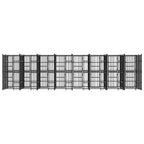 Large Outdoor Dog Kennel, Heavy Duty Powder-Coated Steel Pet Exercise Playpen for Large Breeds, Secure Lockable Walk-in Dog Run for Garden and Backyard
