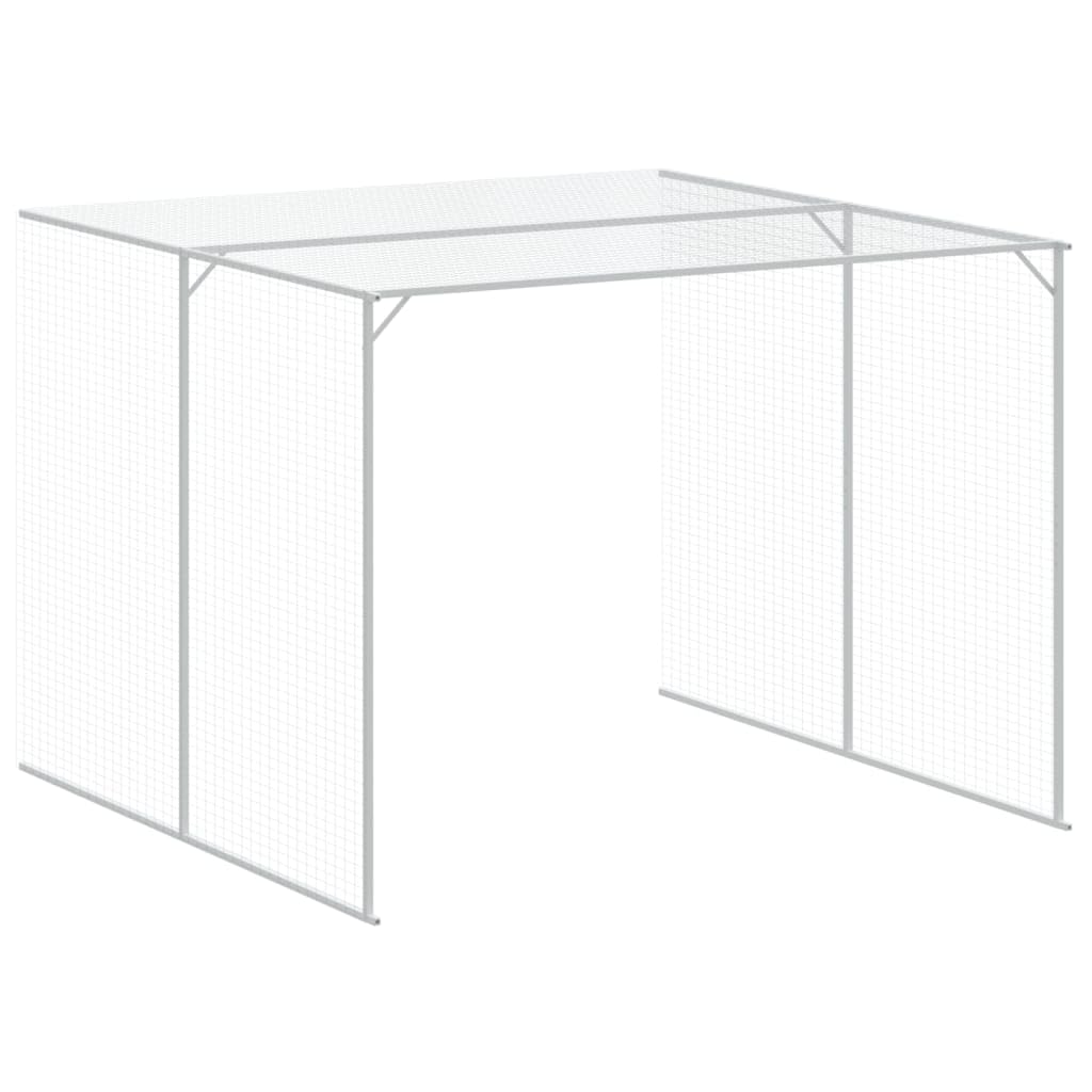 SKM Dog House with Run Anthracite 214x1069x181 cm Galvanised Steel (Weight-140KG)