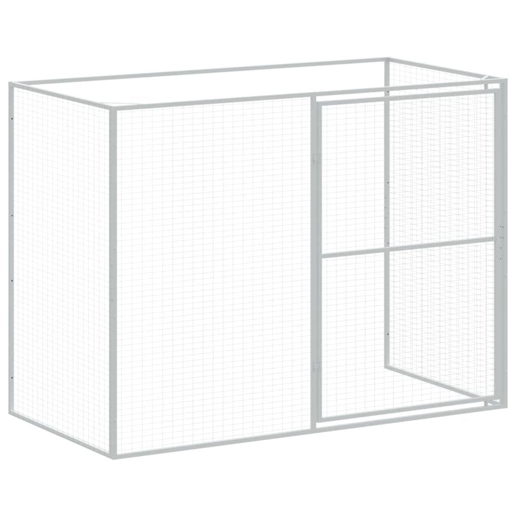Homgoday Dog House with Run Anthracite 214x1069x181 cm Galvanised Steel, Outdoor Indoor Pet Puppy Dog House, Home Shelter Kennel Pet Shelter Type1 Animals & Pet Supplies
