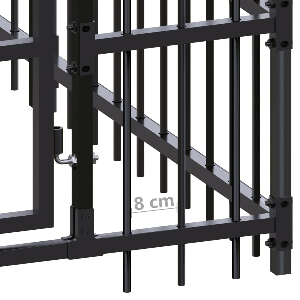 Large Dog Kennel Chicken coopruffland Dog kennelOutdoor Dog Kennel with Roof Steel 138.9 ft虏Suitable for Gardens and courtyards
