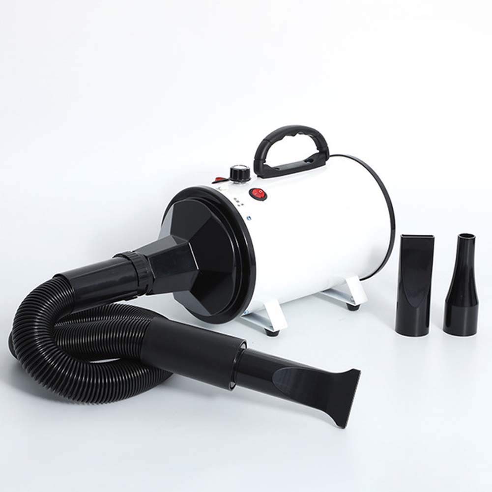 Dog Dryer, 2200W/3.2Hp Motor Stepless Adjustable Speed Dog Hair Dryer Pet Hair Force Dryer Dog Grooming Dryer, Reduce Noise, Heat Insulation (Color : White)