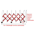 Expandable Mobile Barrier - Retractable Stainless Steel Safety Gate with Wheels - Vehicle Entry Iation Door (Silver 1.5x7m) - Ideal for Secure Access Control