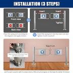 One-Way Traffic Door，Automatic Rebound Swing GateAutomatic Metal Safety Barrier - 60x100 cm Spring-Loaded Swing Gate for Supermarkets & Warehouses, Ideal for Pedestrian Access, Security, Cro