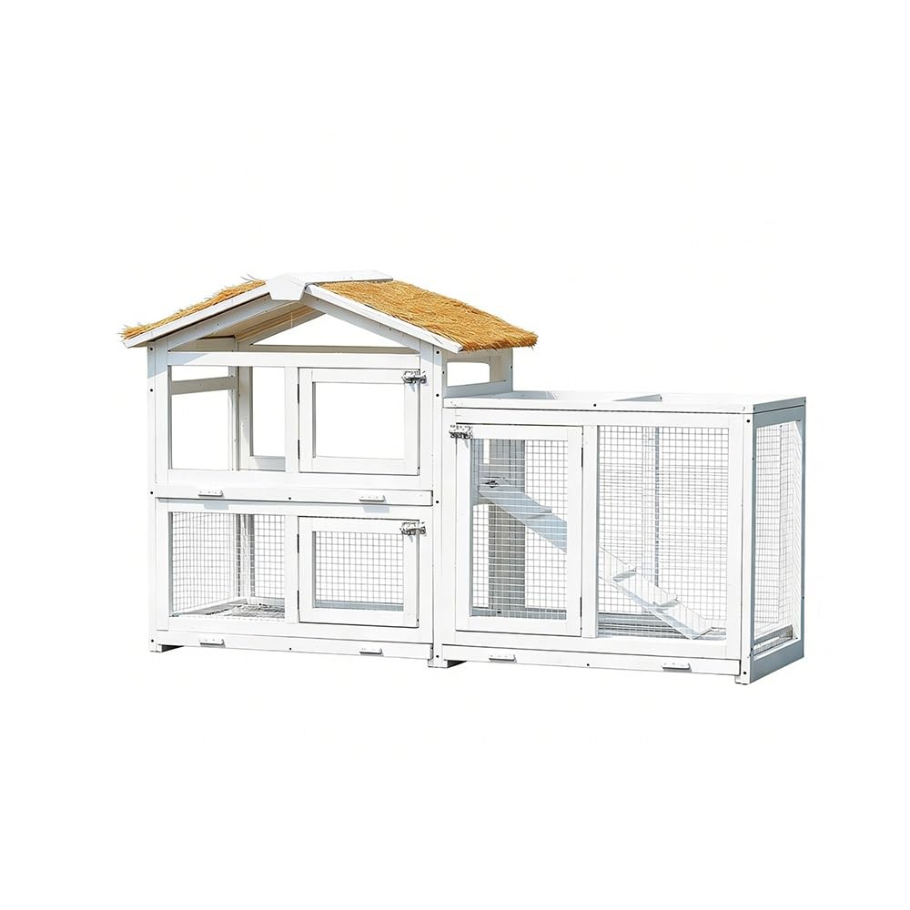 Rabbit Hutch Ultimate Outdoor Pet Rabbit Cage Stylish Home Villa Cozy Nest for Happy Bunnies
